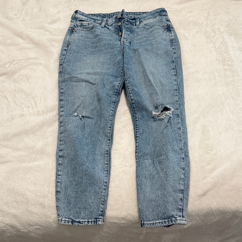 Old Navy Blue Distressed Women Jeans